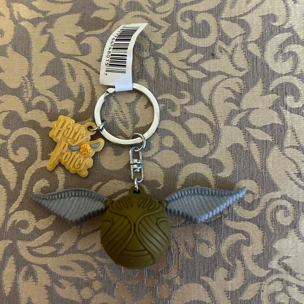 Harry Potter Golden Snitch Rubber Replica Keychain & Key Ring.